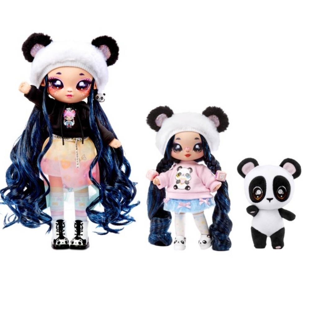 Na! Na! Na! Surprise Panda Family Soft Doll Playset, 4 Pieces